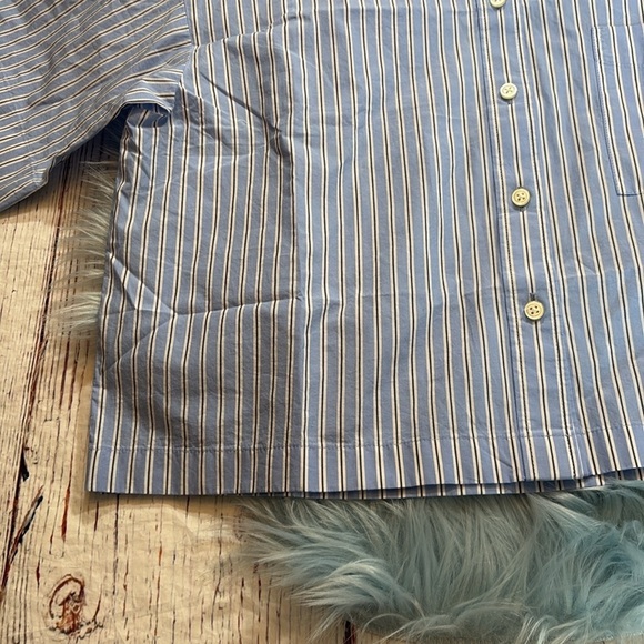 NWT J. Crew Cotton Poplin Button Striped Pajama Shirt sz S - Picture 6 of 10